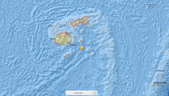 Fiyi: Terremoto de magnitud 7,8 se registra en el Océano Pacífico.