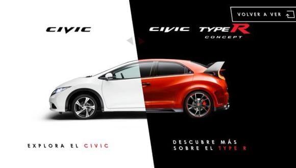 Espectacular video interactivo del Honda Civic Type R