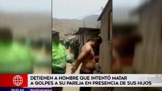 Jicamarca: detienen a sujeto que desfiguró a su pareja frente a sus hijos | VIDEO