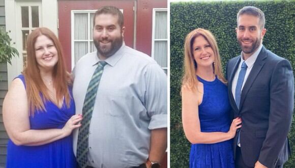 En esta imagen se aprecia a la pareja que decidió bajar de peso por salud mental y física. (Foto: @sleevedbyfire / Instagram)