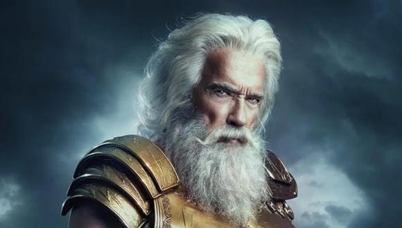 El actor compartió en su cuenta de Twitter su caracterización como Zeus. | Foto: @Schwarzenegger