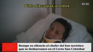 Cerro San Cristóbal: conductor de bus habla por primera vez tras accidente [VIDEO]