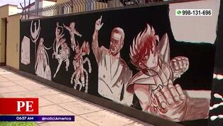 Pinta mural de ‘Los caballeros del zodiaco’ en su casa, pero municipalidad pide que lo borre | VIDEO