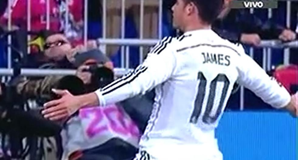 James Rodríguez anota el segundo del Real Madrid. (Foto: Captura)