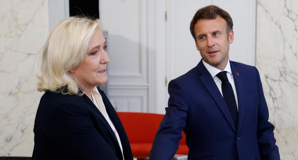 Enemigos políticos: la representante de la extrema derecha, Marine Le Pen, y el presidente Macron. EFE