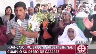 Huancayo: mujer con cáncer terminal cumplió su deseo de casarse