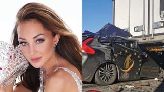 Miss Bélgica sufre grave accidente automovilístico en el que casi muere