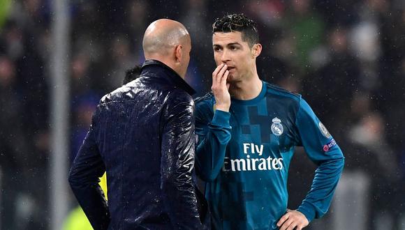 Zinedine Zidane se refirió al estado del portugués Cristiano Ronaldo, a pocos días de la final de Champions League ante Liverpool en Kiev. (Foto: AFP)