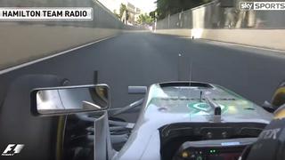 Fórmula 1: La frustración de Lewis Hamilton en Bakú [VIDEO]