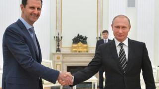 Al Asad agradece a Putin en Moscú los bombardeos en Siria