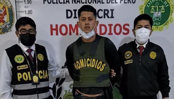 El sindicado sicario Yeicot Renato Chacón Arteaga (23) ha optado por guardar silencio por el momento | Foto: Policía Nacional del Perú
