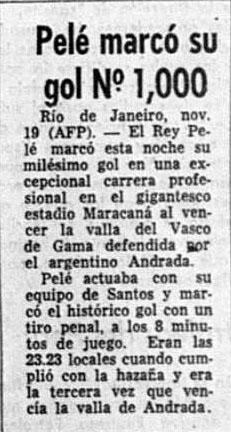 Así informó El Comercio la hazaña futbolística lograda por el ídolo brasileño. (Foto: Archivo Histórico El Comercio) 