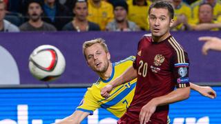 Suecia igualó 1-1 con Rusia con Ibrahimovic los 90' en la banca