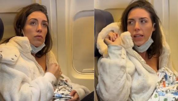 Conoce la verdadera historia detrás de la mujer que estaba amamantando a un gato en un avión. (FOTO: Facebook).