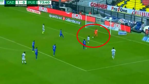 Cruz Azul vs. Puebla: Omar Fernández sorprendió a la 'Máquina' con este gol. (Foto: captura)
