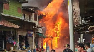 Madre de Dios: incendio arrasa con 70 viviendas en el Barrio Chino