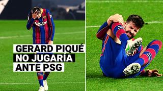Gerard Piqué sufrió un esguince y no jugaría la vuelta de Champions League ante PSG