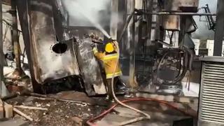 Venezuela muestra fotos y videos de planta eléctrica incendiada