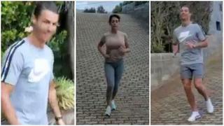 Cristiano Ronaldo y Georgina Rodríguez se ejercitaron juntos: “El pato y la gacela” | VIDEO