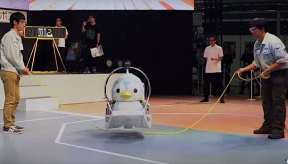 Jumpen, un robot construido en el Instituto Nacional de Tecnología Nara College en Chiba, Japón. (Foto: captura de YouTube)