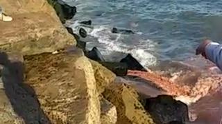 Áncash: pesqueras arrojan desechos al mar de Chimbote [VIDEO]
