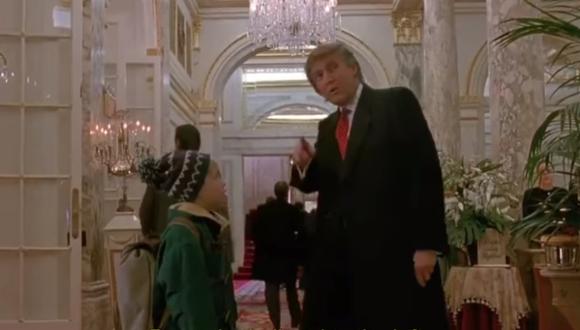 Donald Trump y su aparición en la película "Mi Pobre Angelito 2". (Foto: Captura de video)