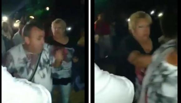 Una mujer estalló en furia al ver a su esposo con una bailarina. (Captura YouTube)