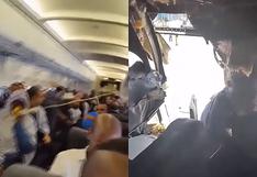 Impactante video muestra la pesadilla que viven los pasajeros de este avión