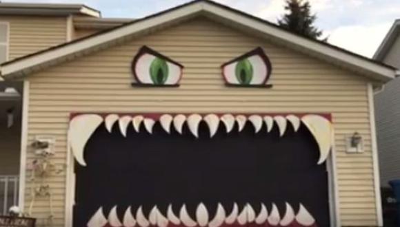 Este garaje se convierte en un monstruo de Halloween [VIDEO]