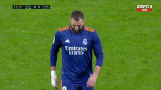 Karim Benzema salió lesionado a los 17 minutos del Real Madrid vs. Real Sociedad | VIDEO