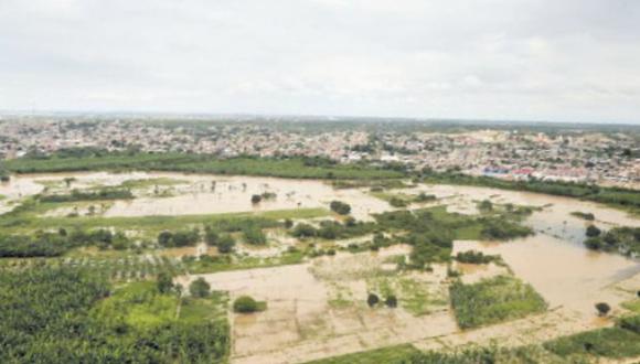 Río Tumbes se desborda y afecta 946 hectáreas de cultivo