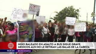 Carabayllo: Escolar continúa grave tras quedar herido de bala en asalto a bus