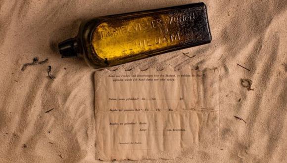 La botella era parte de un experimento oceanográfico alemán de 1886. (Foto: kymillman.com).