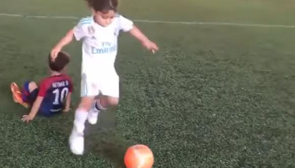 La niña que podría reemplazar a Cristiano Ronaldo en el Real Madrid (Facebook)