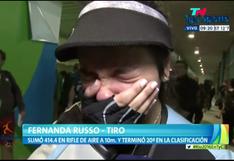 Río 2016: argentina Fernanda Russo estalla en llanto tras su participación