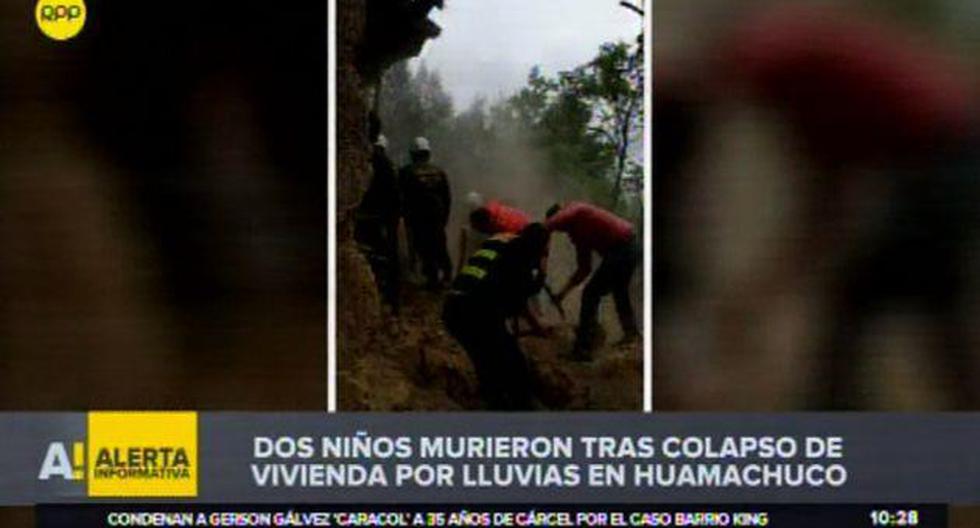 Dos niños mueren tras colapso de vivienda por lluvias en Huamachuco(Captura: RPP Noticias)