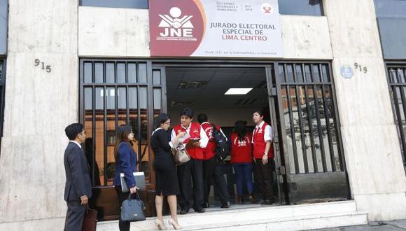 El JEE Lima Centro se encarga de atender las solicitudes de inscripción para los aspirantes a la alcaldía de Lima. (Foto: JNE)