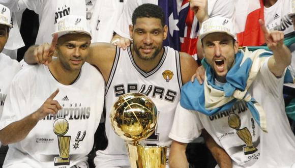 Tony Parker, Tim Duncan yManu Ginóbili conquistaron cuatro títulos de la NBA jugando juntos. | Foto: Reuters