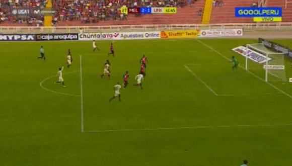 Universitario vs. Melgar EN VIVO: Jersson Vásquez marcó golazo desde fuera del área en Arequipa | VIDEO. (Video: Gol Perú / Foto: Captura de pantalla)