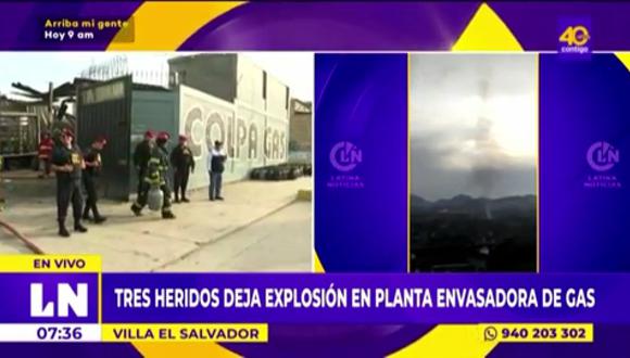 Tres heridos deja explosión en VES. (Foto: Latina)