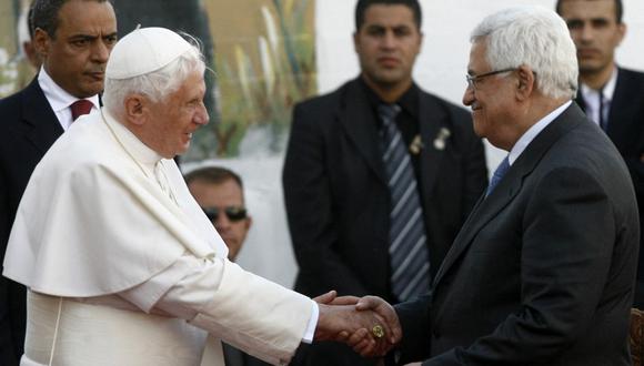 En el 2009, Benedicto XVI visitó la ciudad palestina de Belén, celebró una misa y se reunió con Mahmud Abás.
