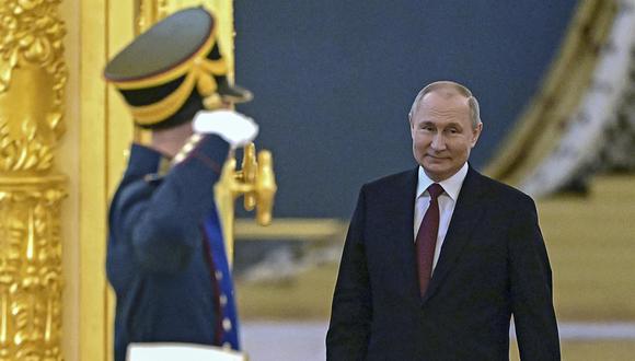 El presidente de Rusia, Vladimir Putin, asiste a una reunión de los líderes de los estados miembros de la Organización del Tratado de Seguridad Colectiva (CSTO) en el Kremlin, el 16 de mayo de 2022. (EFE/EPA/MIKHAEL KLIMENTYEV / SPUTNIK / KREML).