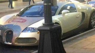 Twitter: grafiti "más caro del mundo" está en un Bugatti Veyron