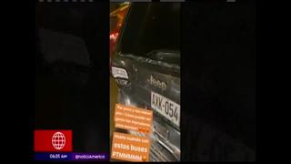 Surco: auto de Jefferson Farfán fue impactado por vehículo de transporte público