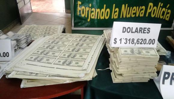 Billetes falsos: policía incautó más de 1,3 millones de dólares
