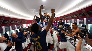 Jugadores de Francia protagonizaron un alocado festejo en el camerino en Qatar 2022