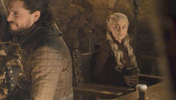 Un vaso de Starbucks fue el protagonista del más grande error del cuarto episodio de la temporada final de "Game of Thrones". (Foto: Captura)