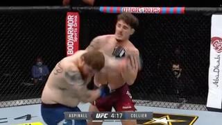 UFC Fight Island 3: increíble combinación de Aspinall para vencer por KO a Collier | VIDEO