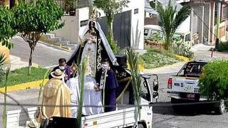 Arequipa: rompieron cuarentena de Jueves Santo y sacaron en procesión a la Virgen de Chapi 
