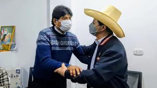 Evo Morales: “Coincidimos en la obligación política de cuidar y defender a Pedro Castillo de las acciones desestabilizadoras”